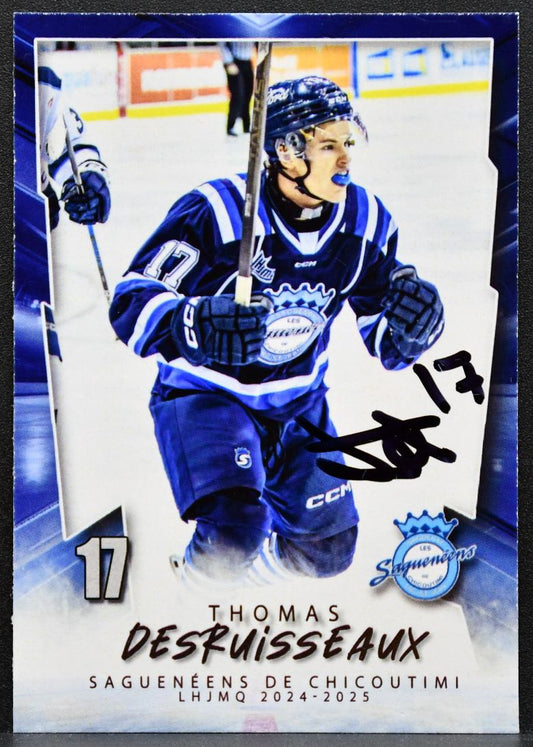 2024-25 Extreme Sagueneens de Chicoutimi Auto Thomas Desruisseaux 17 Auto 5657