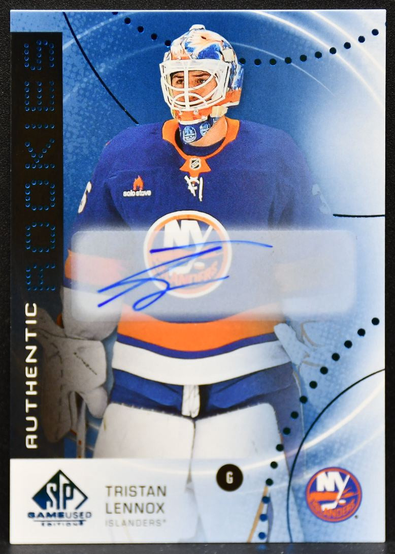 2025-26 SP Game Used Authentic Blue Tristan Lennox AR-TL Islanders RC Auto 4555