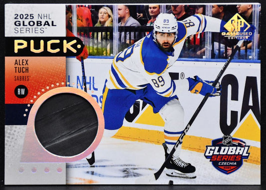 2025-26 SP Game Used Global Series Puck Relics Tuch GSP-AT Puck 2996