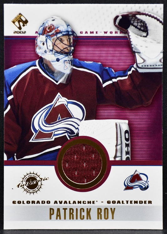 2002-03 Pacific Private Stock Game Gear Patrick Roy 30 Colorado Avalanche Jersey 3613