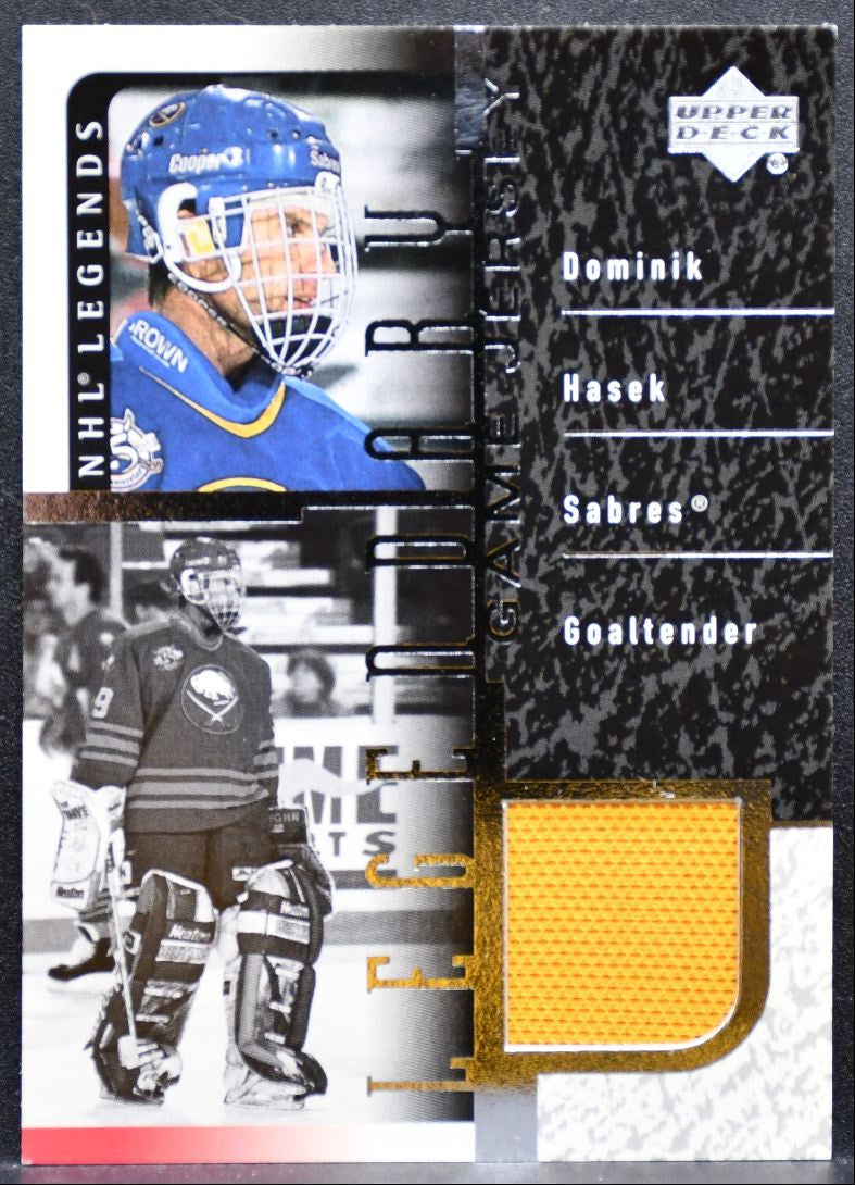 2000-01 UD Legends Legendary Game Jerseys Dominik Hasek J-DH Sabres Jersey 2462