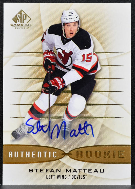 2013-14 SP Game Used Authentic Rookie Gold Autos Stefan Matteau RC Auto 8696