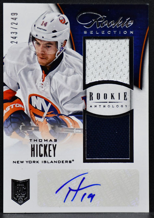 2013-14 Panini Rookie Anthology Jersey Auto Thomas Hickey 170  RC Auto 243 /249