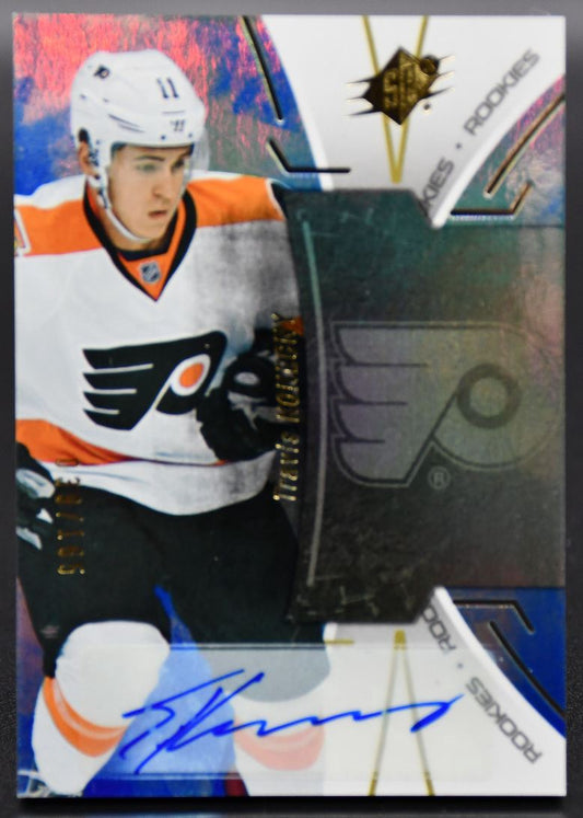 2016-17 SPx Rookies Autographs Travis Konecny R-TK Philadelphia Flyers Auto /165