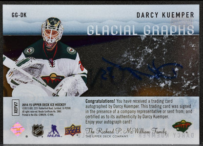2014-15 UD Ice Glacial Graphs Darcy Kuemper GG-DK Auto 5754