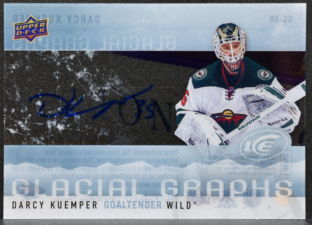 2014-15 UD Ice Glacial Graphs Darcy Kuemper GG-DK Auto 5754