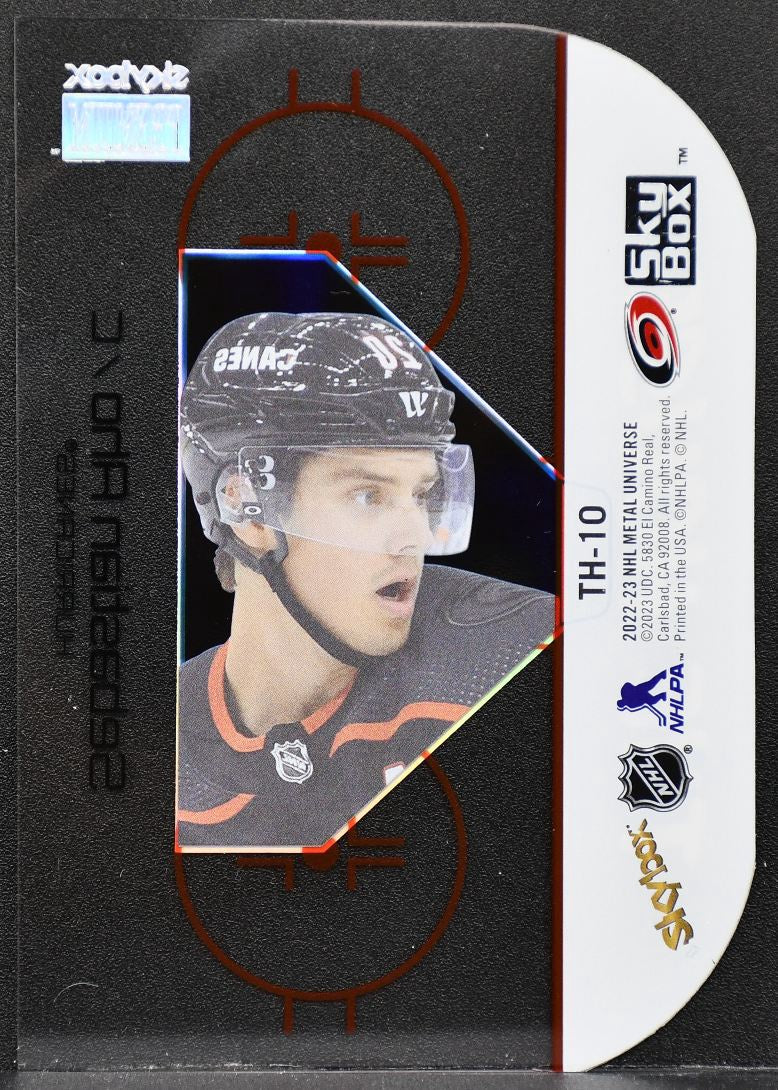 2022-23 SkyBox Metal Universe The House Sebastian Aho TH-10 Carolina Hurricanes 9027