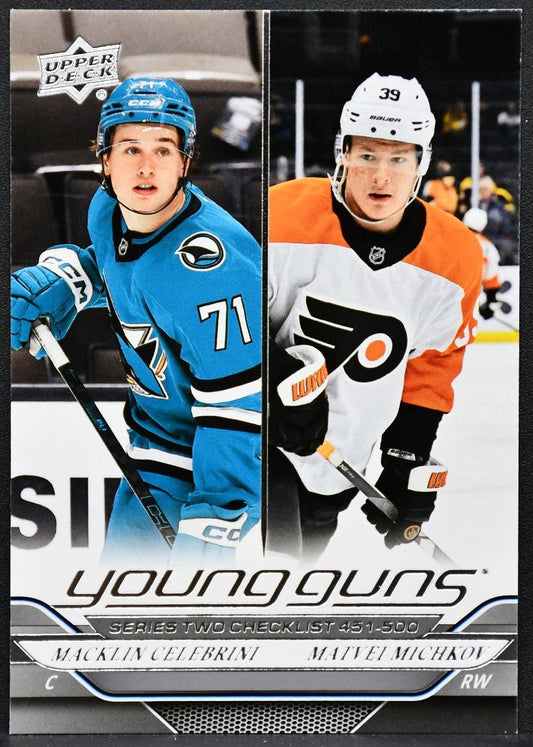 2024-25 UD Series 2 Young Guns Checklist Celebrini / Michkov RC 1449