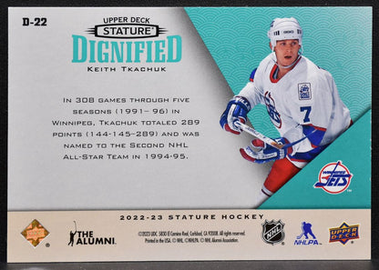 2022-23 Upper Deck Stature Dignified Green Keith Tkachuk D-22 Jets 038/150 4416