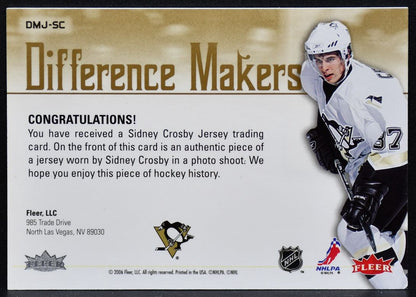 2005-06 Fleer Ultra Difference Crosby Penguins RC Jersey 2 colors Die-Cut 3190