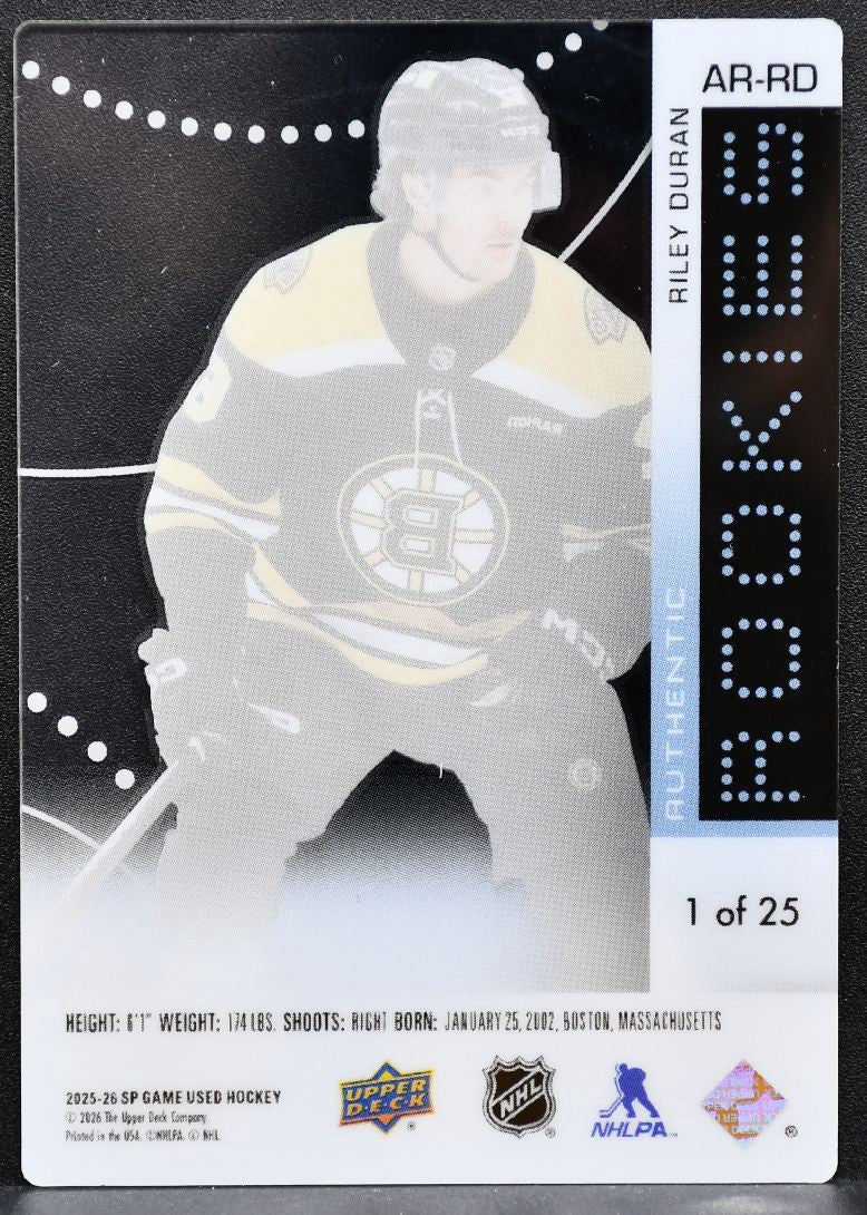 2025-26 SP Game Used Authentic Rookies Crystal Riley Duran AR-RD Bruins RC 2065