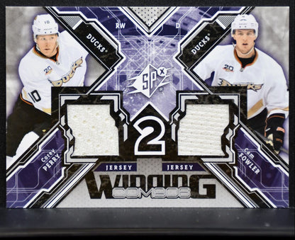 2013-14 SPx Winning Combos Cam Fowler/Corey Perry Anaheim Ducks Jersey 6330
