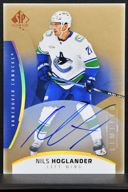 2025-26 SP Authentic Limited Auto Nils Hoglander 57 Vancouver Canucks Auto 2539