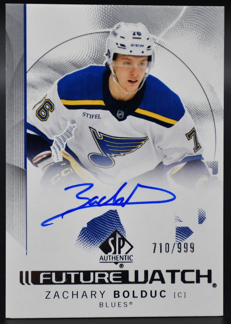 2024-25 SP Authentic Zachary Bolduc 105 St. Louis Blues RC Auto 710/999