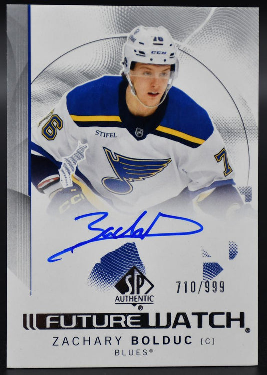2024-25 SP Authentic Zachary Bolduc 105 St. Louis Blues RC Auto 710/999
