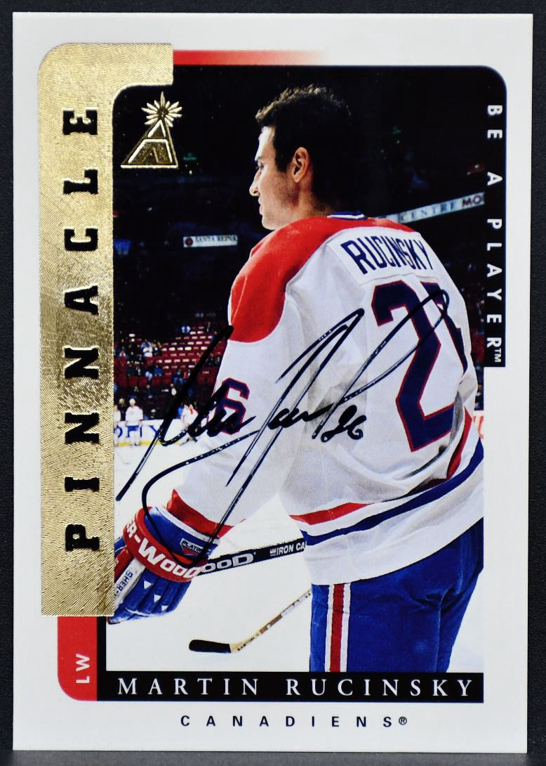 1996-97 Pinnacle Be a Player Autographs Martin Rucinsky 124 Canadiens Auto 0607