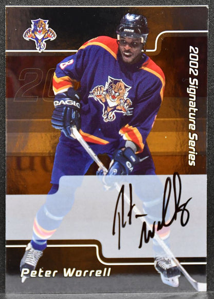 2002-03 Be a Player Signature Series Auto Peter Worrell 061 Panthers Auto 7662
