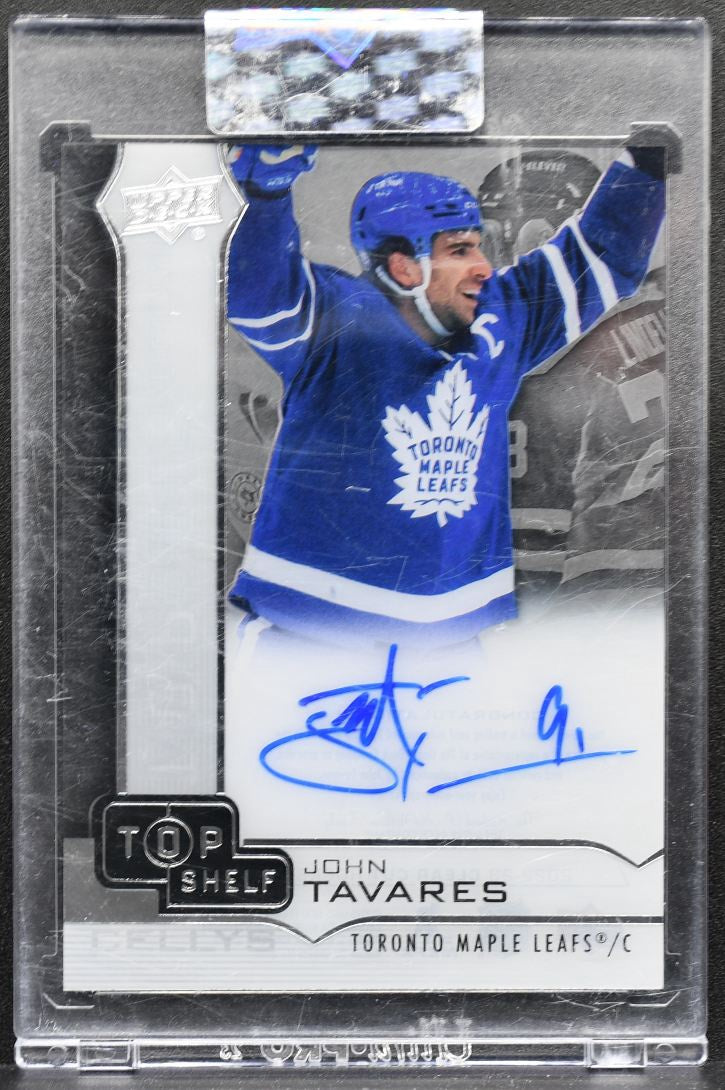 2022-23 Upper Deck Clear Cut Top Shelf Cellys John Tavares Maple Leafs Auto 7138