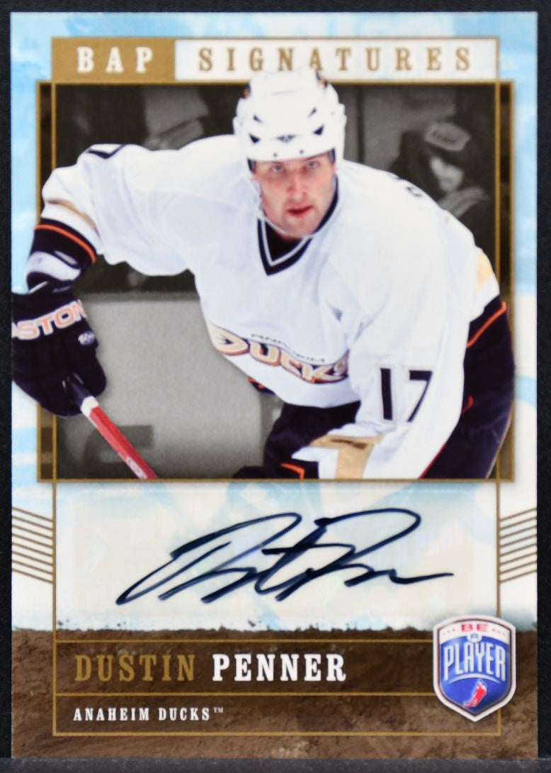 2006-07 Be A Player Signatures Dustin Penner PE Anaheim Ducks Auto 0299