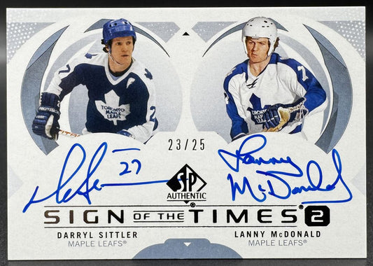 2024-25 SP Authentic Sign of the Times 2 Sittler / McDonald Auto 23 /25