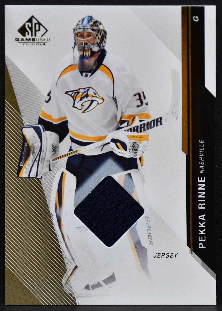 2014-15 SP Game Used Gold Jerseys Pekka Rinne 37 Nashville Predators Jersey 5422