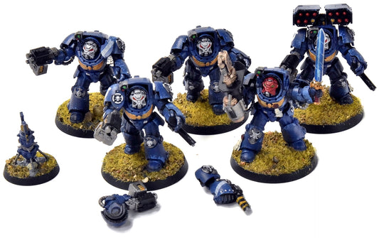 SPACE MARINES 5 Terminators #2 Ultramarines PRO PAINTED Warhammer 40K