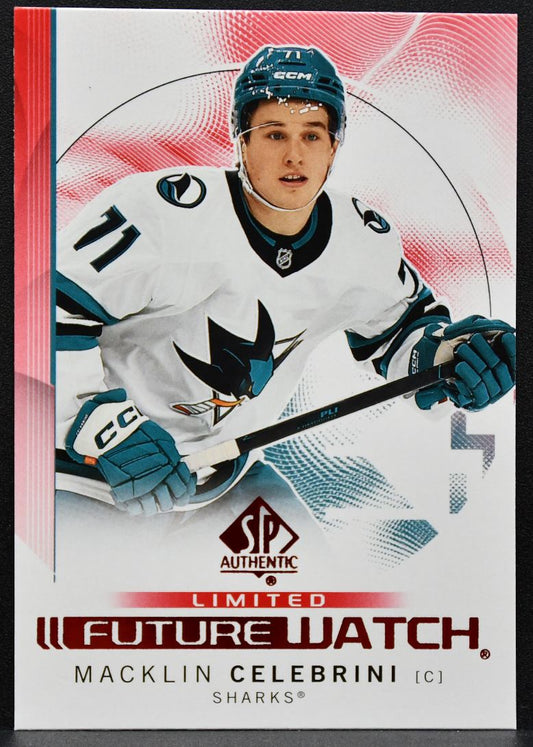 2024-25 SP Authentic Future Watch Limited Red Macklin Celebrini Sharks RC 5329