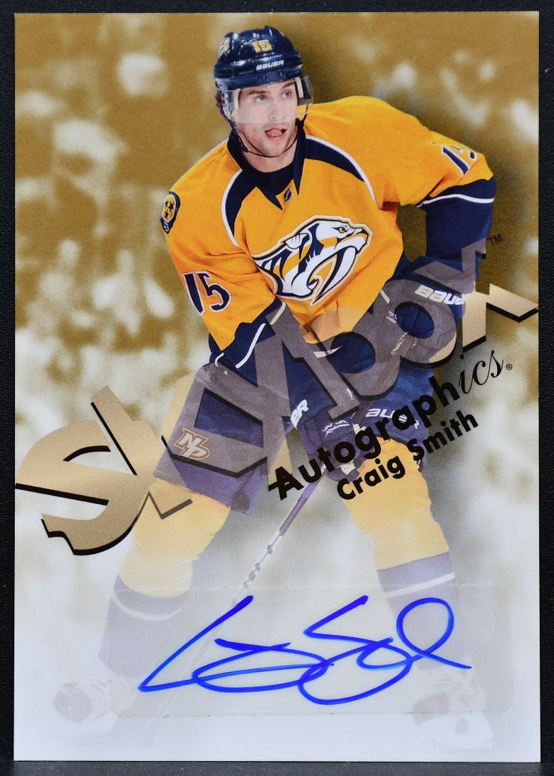 2012-13 Fleer Retro Autographics 1999 Craig Smith 99-CS Predators Auto 1684