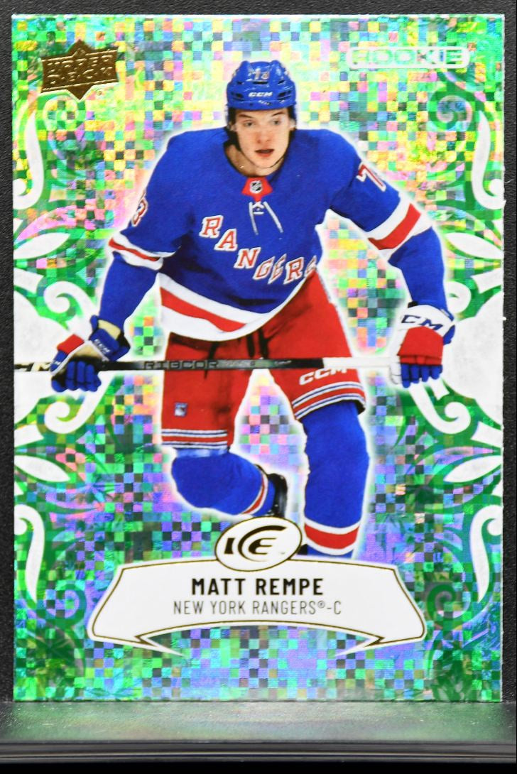 2024-25 Upper Deck Rookie Ice Emerald Green Matt Rempe New York Rangers RC 9379