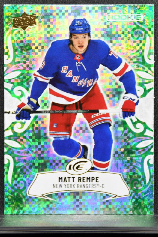 2024-25 Upper Deck Rookie Ice Emerald Green Matt Rempe New York Rangers RC 9379
