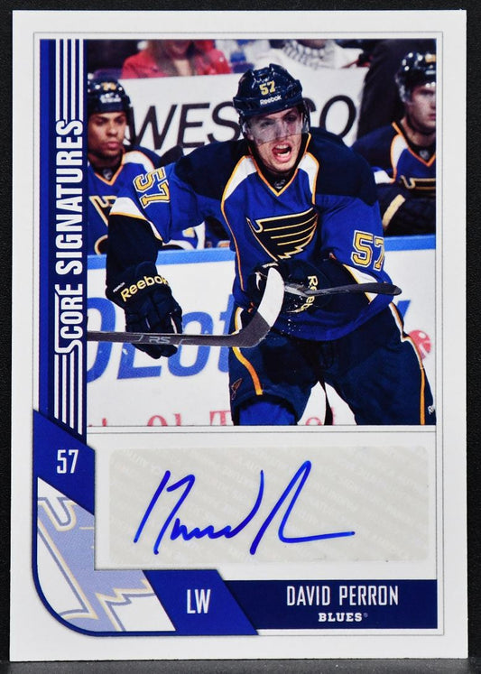 2012-13 Panini Score Signatures David Perron SS-PER St. Louis Blues Auto