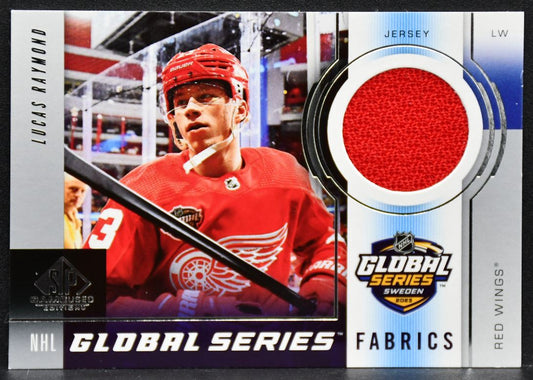 24-25 SP Game Used Global Series Sweden Fabrics Raymond Detroit Red Wings Jersey 3385