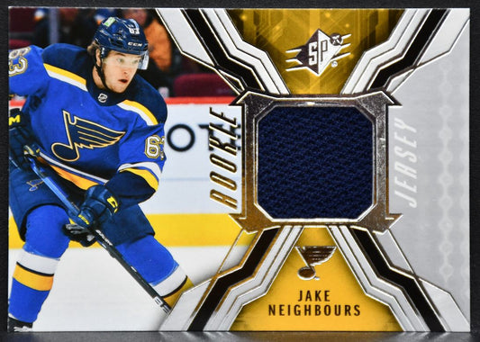 2021-22 SPx Rookie Jersey Jake Neighbours RJ-JN St. Louis Blues RC Jersey 2660