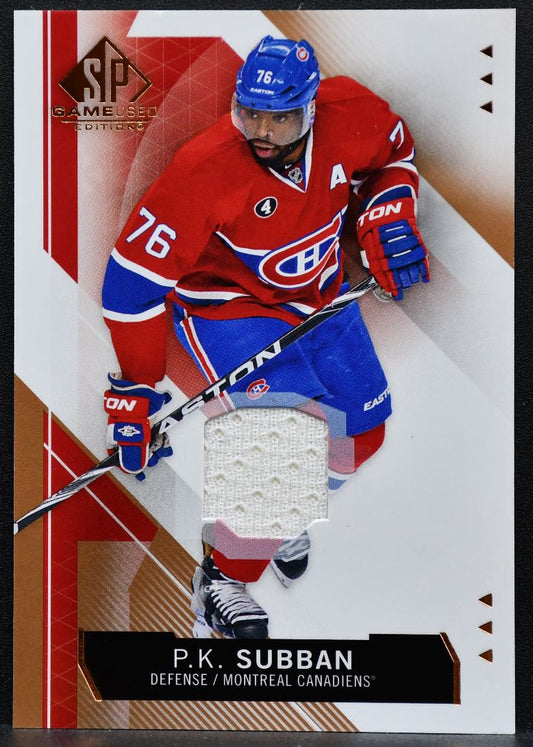 2015-16 SP Game Used Jersey P.K. Subban 18 Montreal Canadiens Jersey 9822