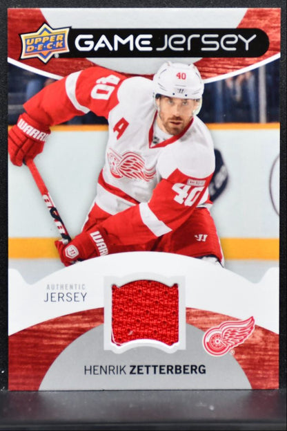 2012-13 UD Series 1 Game Jerseys Henrik Zetterberg GJ-HZ Red Wings Jersey 4084