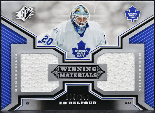 2005-06 SPx Winning Materials Ed Belfour WM-EB Maple Leafs 204/350 Jersey 0672