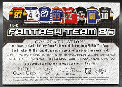 2015-16 Team 8's McDAvid / Drouin / Mackinnon / Tarasenko /45 Jersey