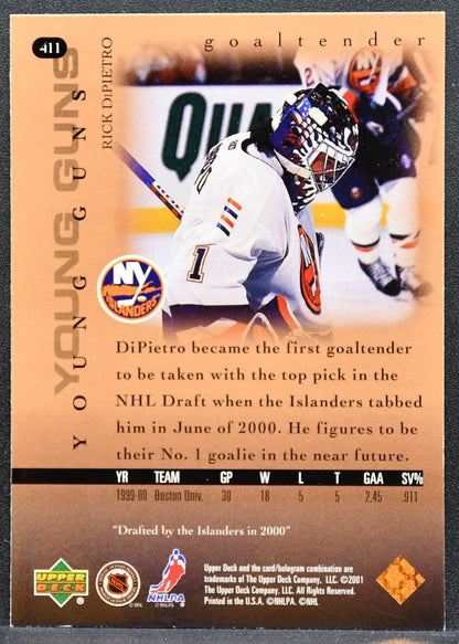 2000-01 Upper Deck Young Guns Rick DiPietro 411 New York Islanders RC 5855