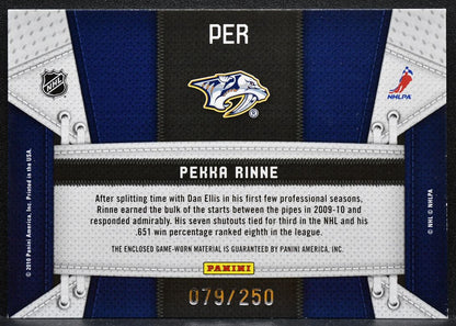 2010-11 Panini Certified Fabric of the Game Pekka Rinne 079/250 Jersey 1007
