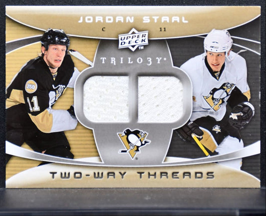 2008-09 Upper Deck Trilogy Two-Way Threads Jordan Staal Penguins Jersey 4947
