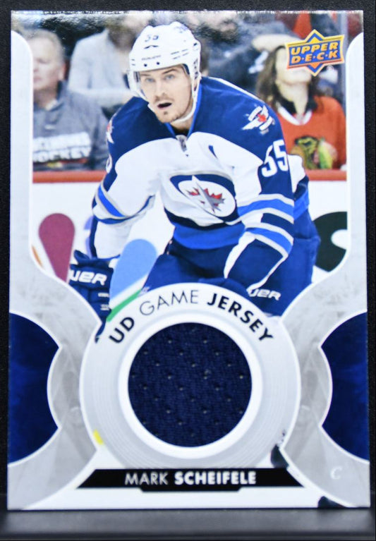 2017-18 Upper Deck Series 1 UD Game Jerseys Mark Scheifele Jets Jersey 1397