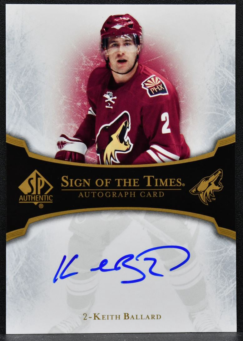 2007-08 SP Authentic Sign of the Times Keith Ballard ST-KB Auto 2699