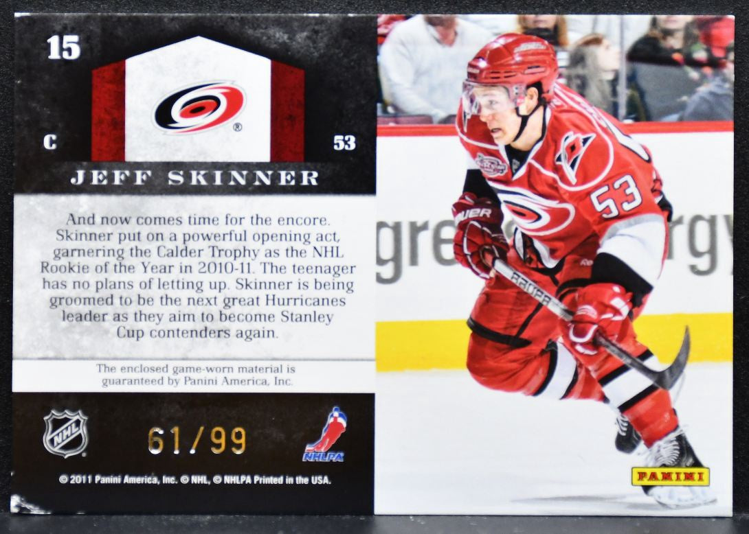 2011-12 Panini Limited Team Trademarks Materials Skinner 61/99 Jersey 8659