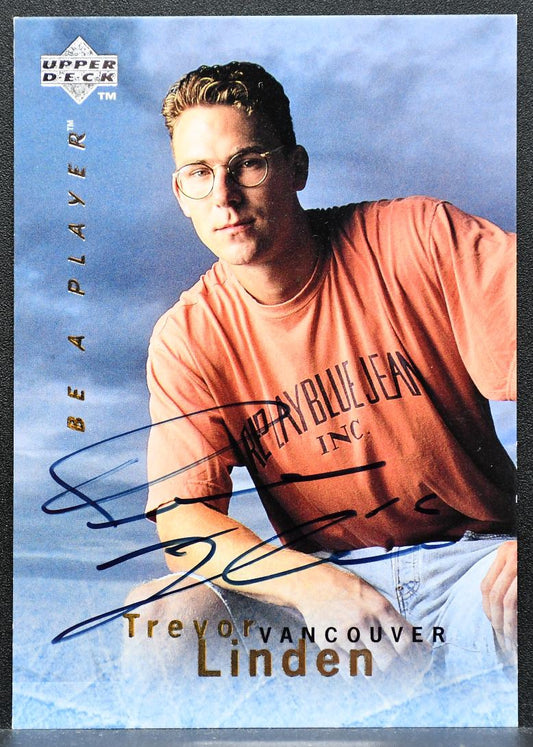 1996-97 Upper Deck Be A Player Auto Trevor Linden S41 Canucks Auto 9426