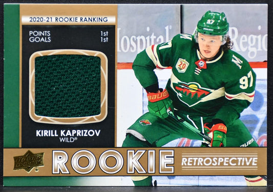 2021-22 UD Rookie Retrospective Kirill Kaprizov RR-1 Minnesota Wild RC Jersey