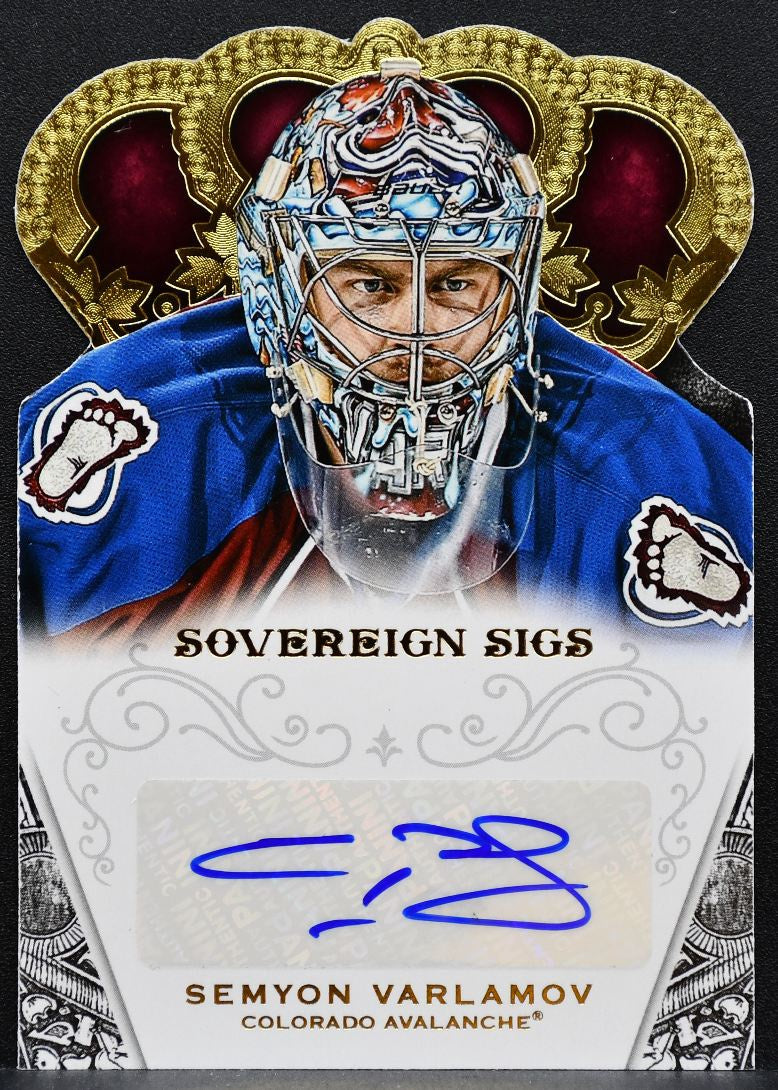 2013-14 Panini Crown Royale Sovereign Sigs Semyon Varlamov Avalanche Auto 2732