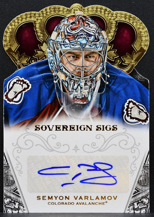 2013-14 Panini Crown Royale Sovereign Sigs Semyon Varlamov Avalanche Auto 2732