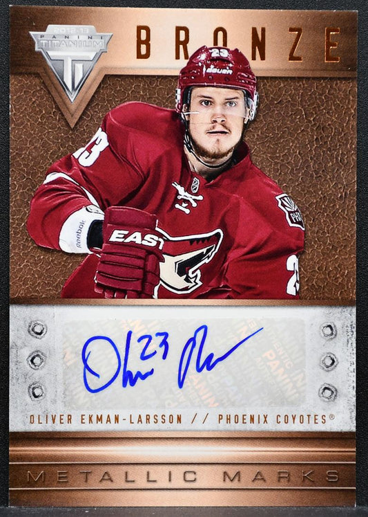 2012-13 Panini Titanium Metallic Marks Bronze Oliver Ekman-Larsson Auto 9211