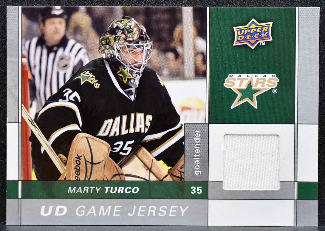2009-10 Upper Deck Series 1 UD Game Jerseys Marty Turco GJ-MT Stars Jersey 8773