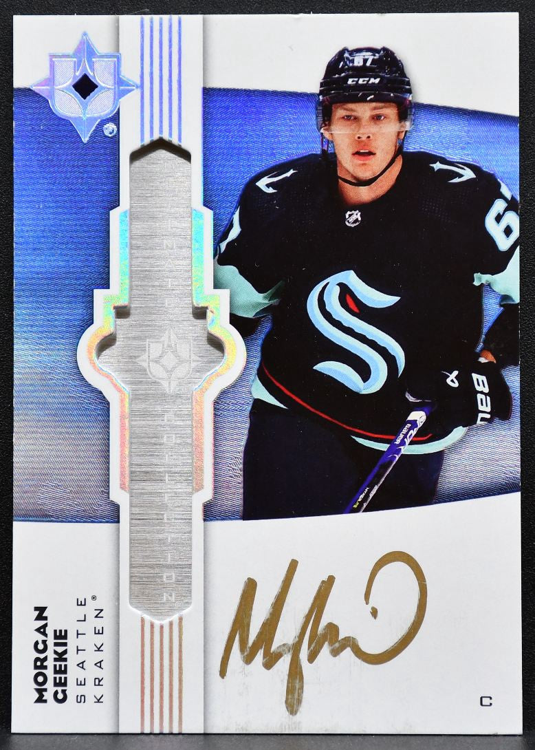 2022-23 UD Ultimate Collection Emblems Auto Morgan Geekie UE-MG Kraken Auto 2300
